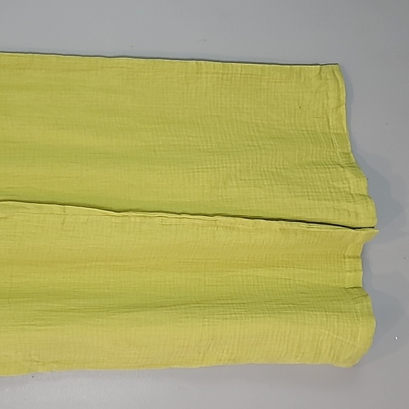 Wide Leg Gauzy Pants Beach Vacation Pull On Hippie Flowy Breathable Lightweight - Picture 3 of 9